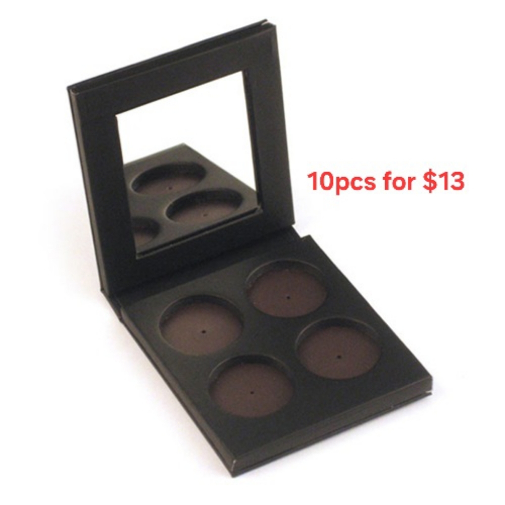 Empty Magnetic Palette#4  10pcs-Blush/Eyeshadow 4 Small Pans-With Mirror.